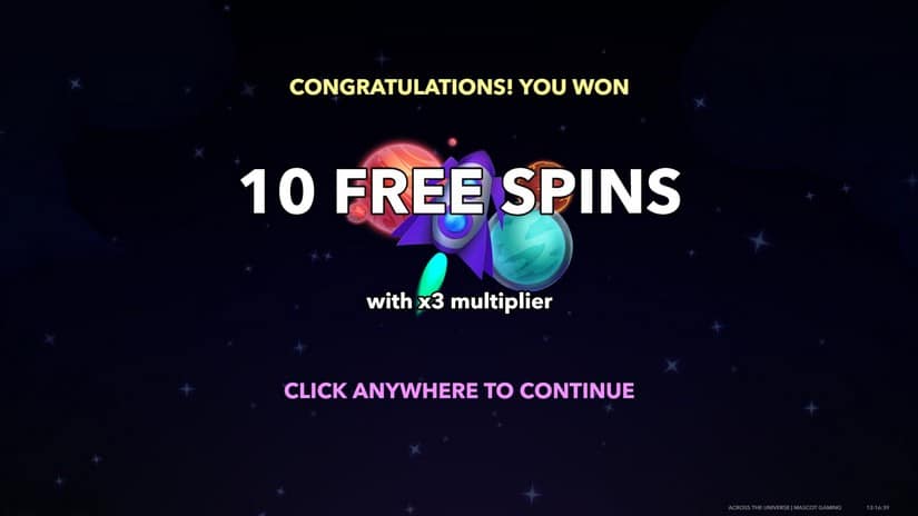 Across The Universe slot screen 2