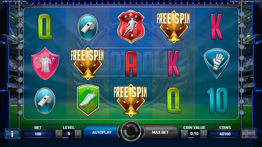 Football: Champions Cup slot screen 1