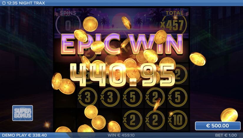Night Trax slot screen 5