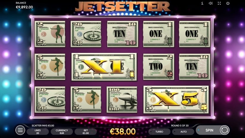 Jetsetter slot screen 6