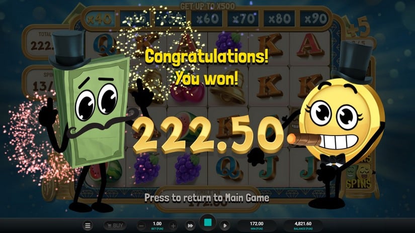 Bill & Coin slot screen 5