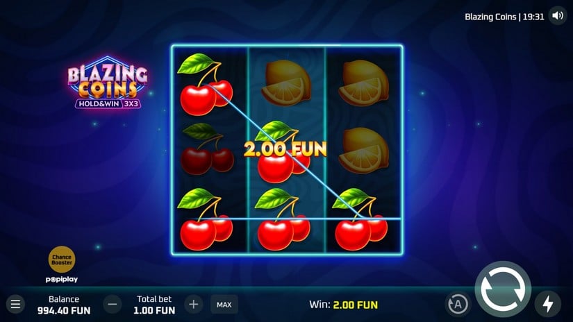 Blazing Coins Hold and Win slot screen 5