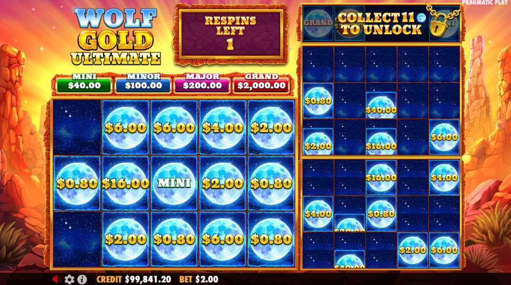 Wolf Gold Ultimate bonus game