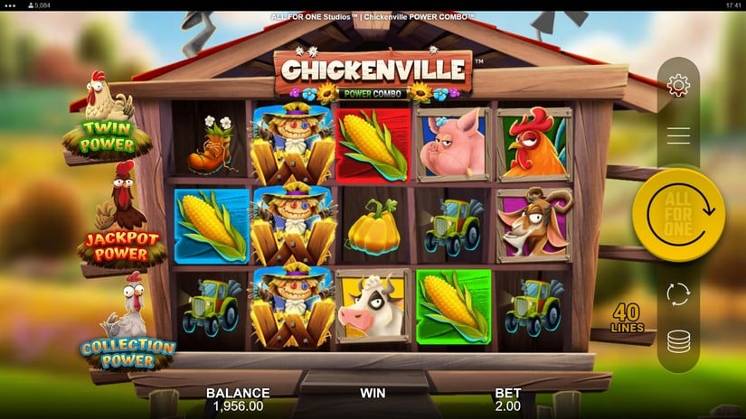 Chickenville Power Combo slot screen 1