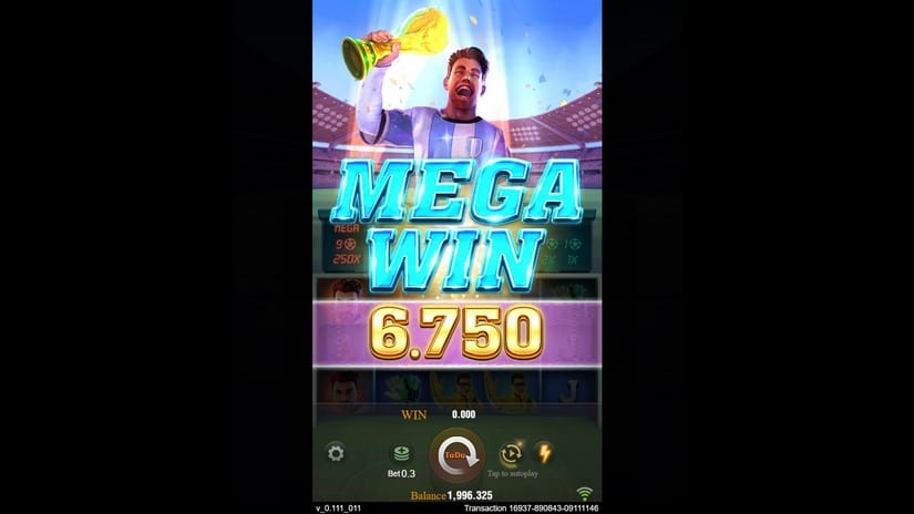 World Cup slot screen 4