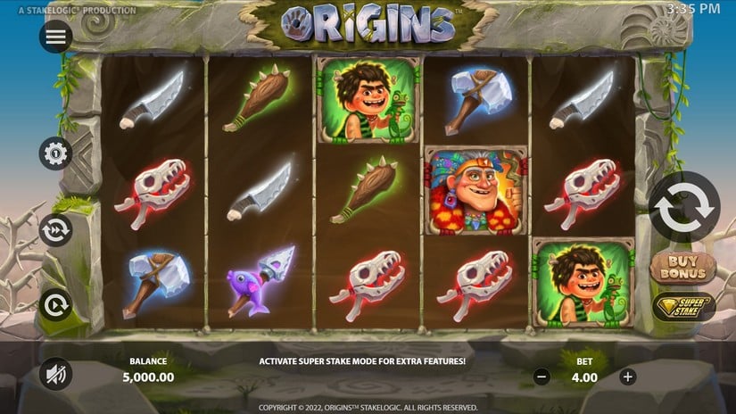 Origins slot screen 1
