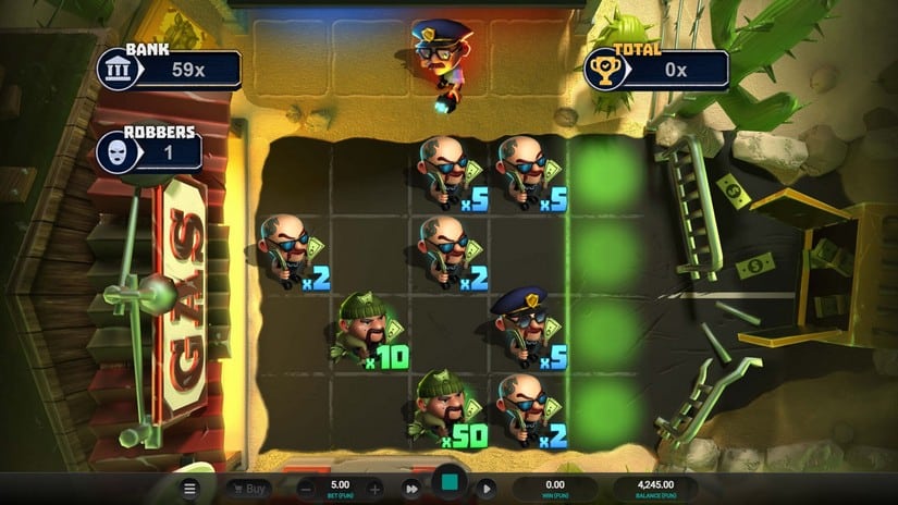 Mega Heist slot screen 4