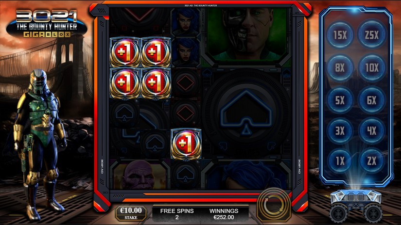 3021 The Bounty Hunter Gigablox slot screen 6