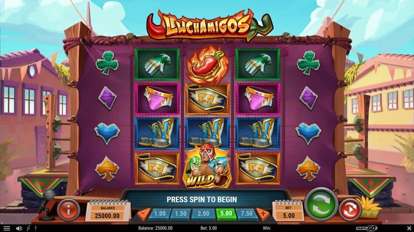Luchamigos slot screen 1