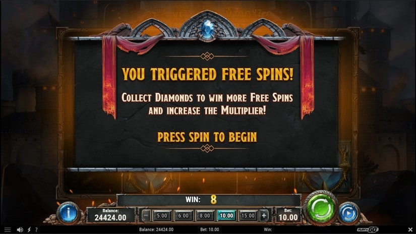 Diamonds of the Realm slot screen 4