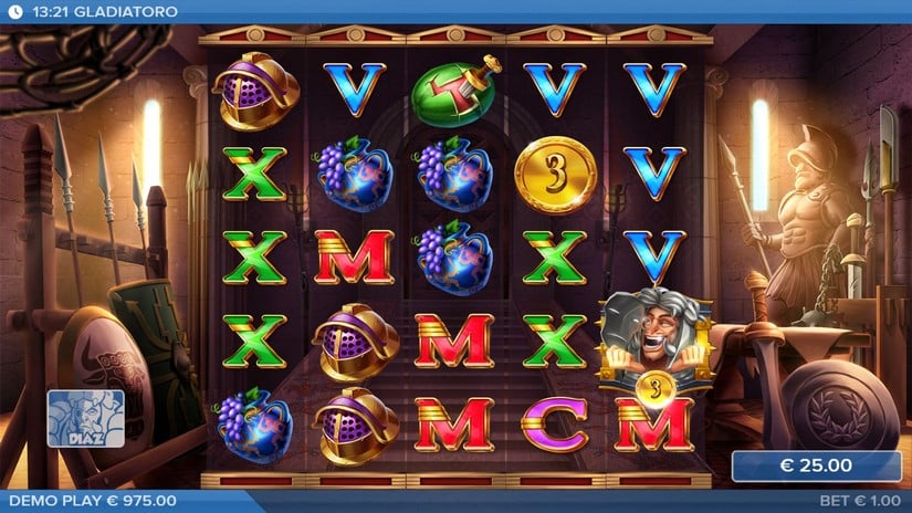 Gladiatoro slot screen 2
