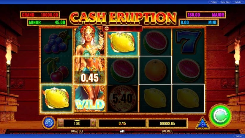 Cash Eruption slot screen 2