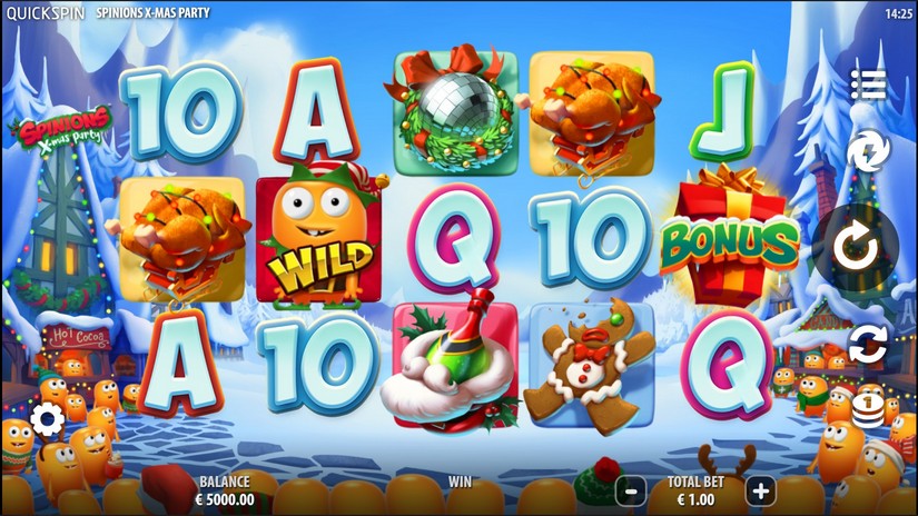 Spinions Christmas Party slot screen 1