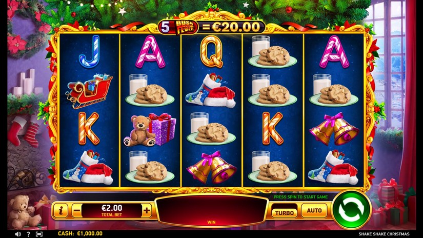 Shake Shake Christmas slot screen 1