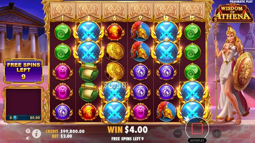 Wisdom of Athena slot screen 4