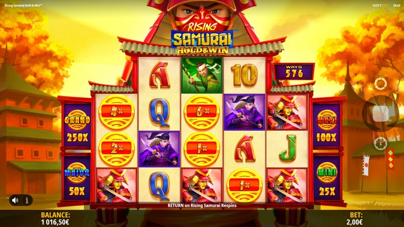 Rising Samurai Hold & Win slot screen 4