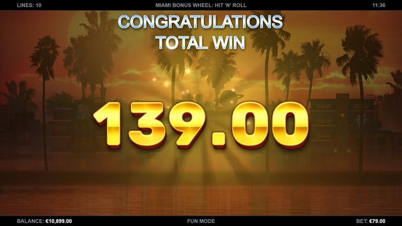 Miami Bonus Wheel Hit ‘n’ Roll slot screen 6