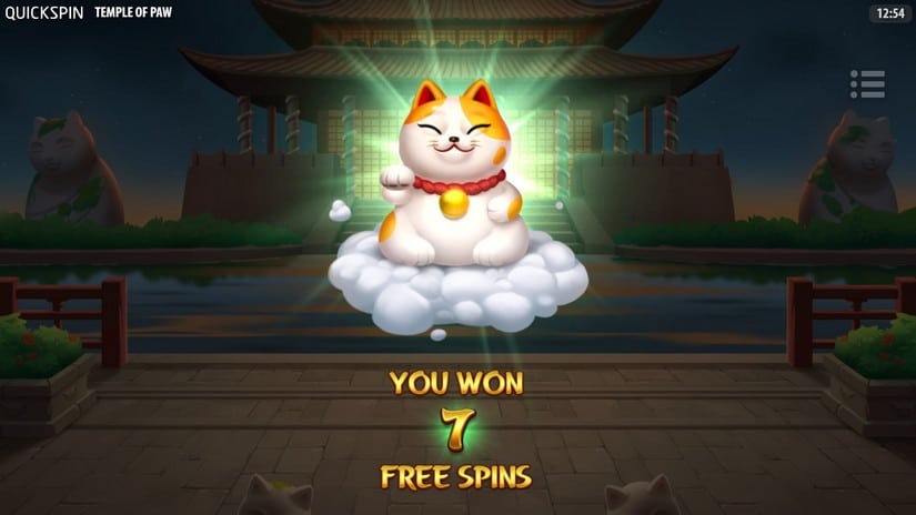 Temple of Paw slot screen 3