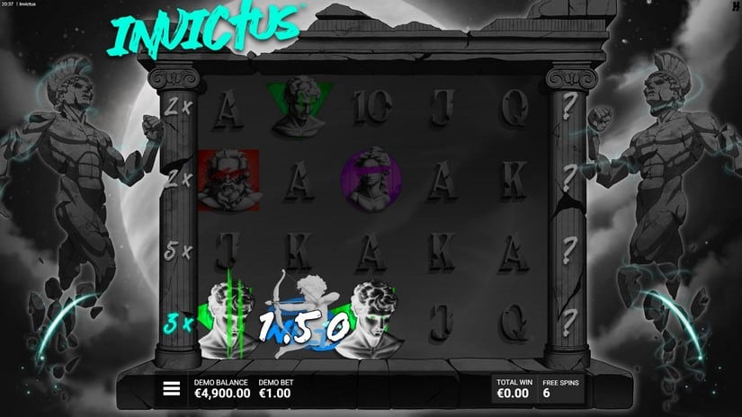 Invictus slot screen 4