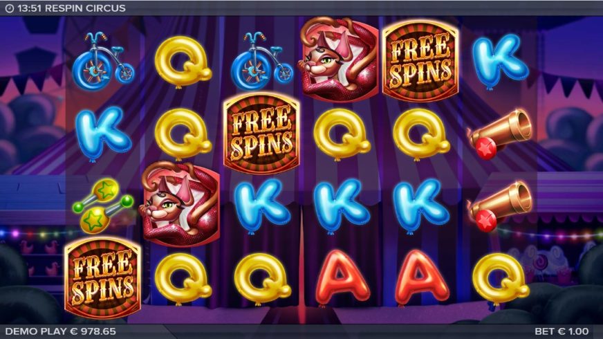 Respin Circus slot screen 4