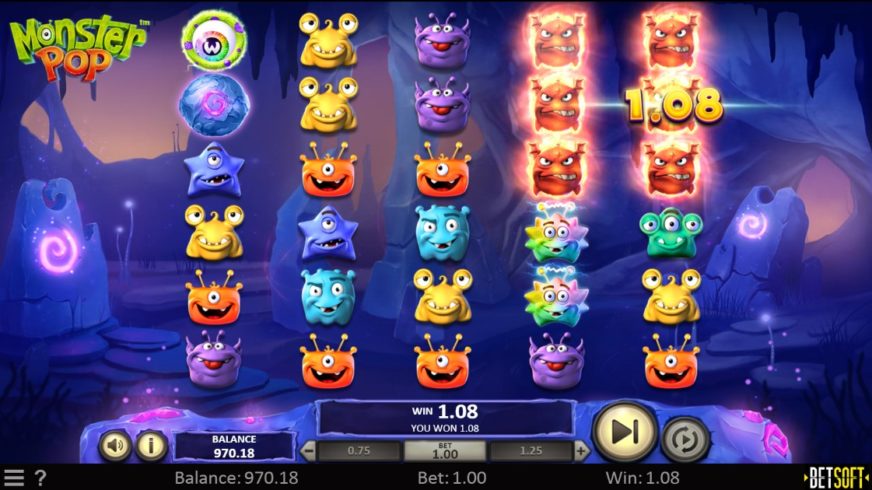 Monster Pop slot screen 3