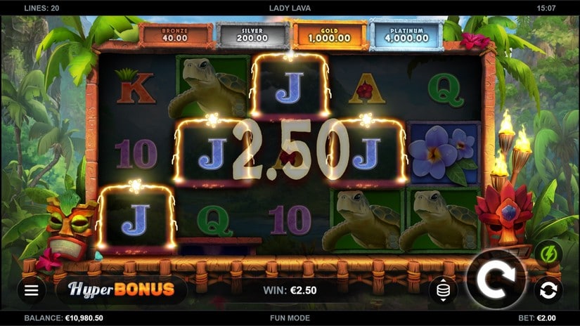 Lady Lava slot screen 2