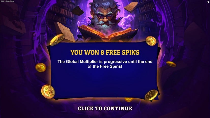 Merlin’s Mania slot screen 2