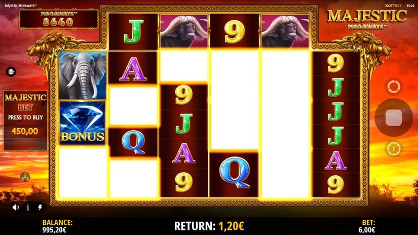 Majestic Megaways slot screen 2