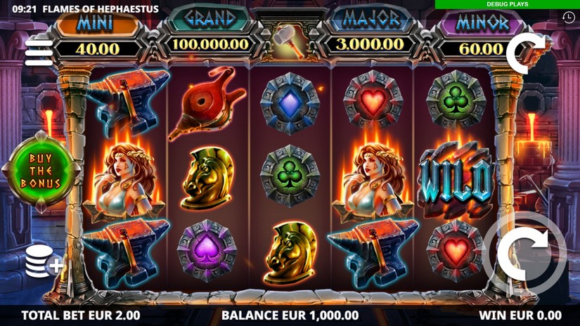 Flames of Hephaestus slot screen 1