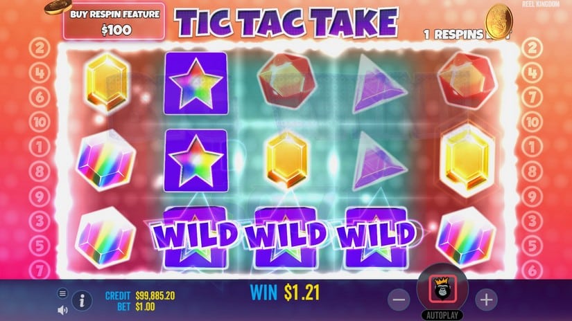 Tic Tac Take slot screen 4