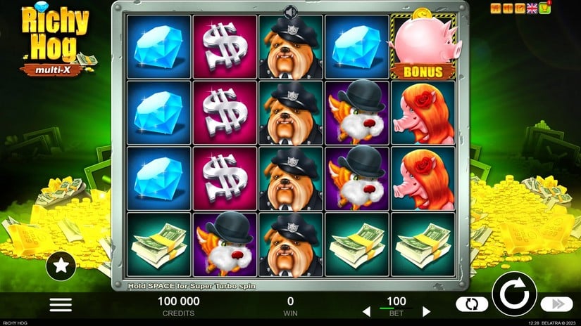 Richy Hog slot screen 1