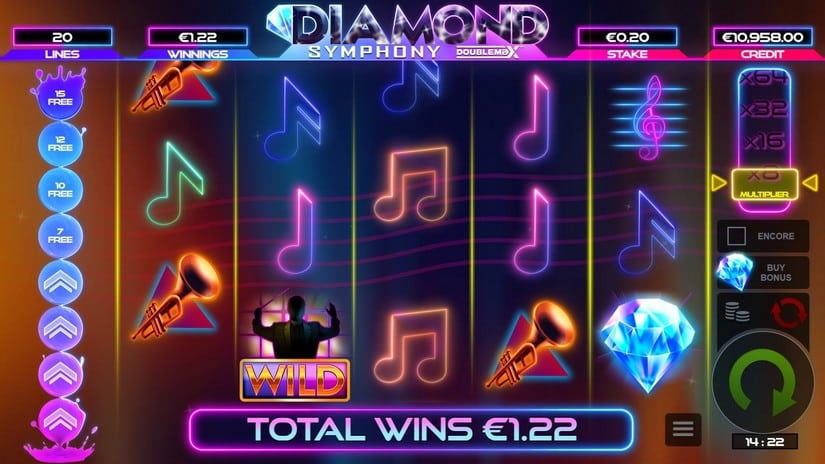 Diamond Symphony DoubleMax slot screen 2