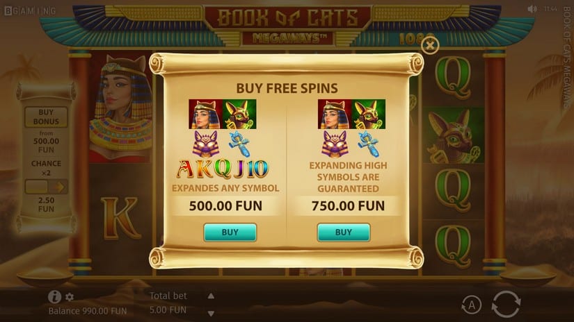 Book of Cats MEGAWAYS slot screen 3