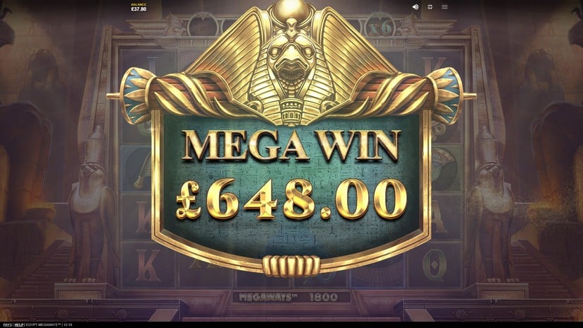 Egypt Megaways slot screen 7