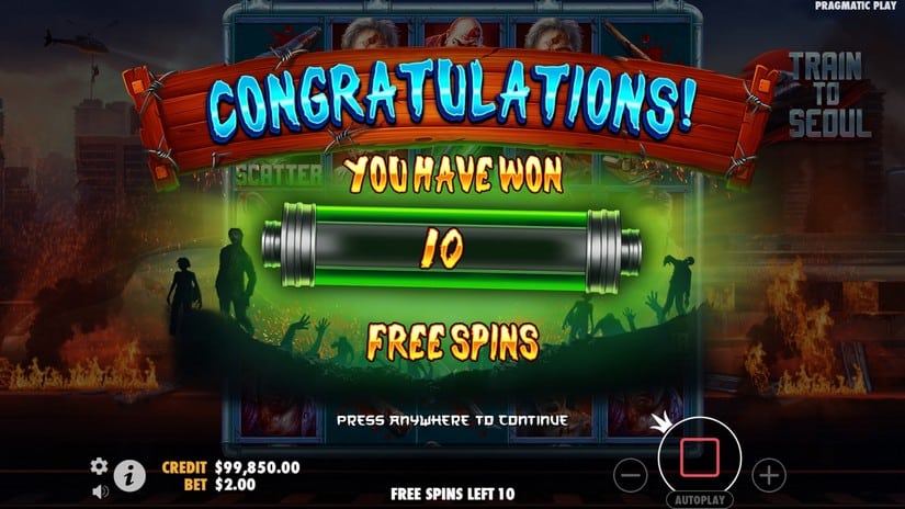 Train to Seoul slot screen 3