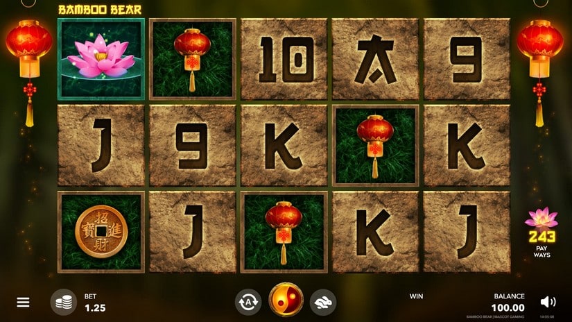 Bamboo Bear slot screen 1