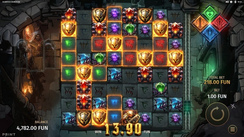 Eldritch Dungeon slot screen 2