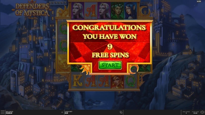 Defenders of Mystica slot screen 2