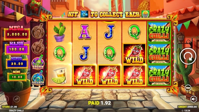 Crazy Chilli slot screen 4
