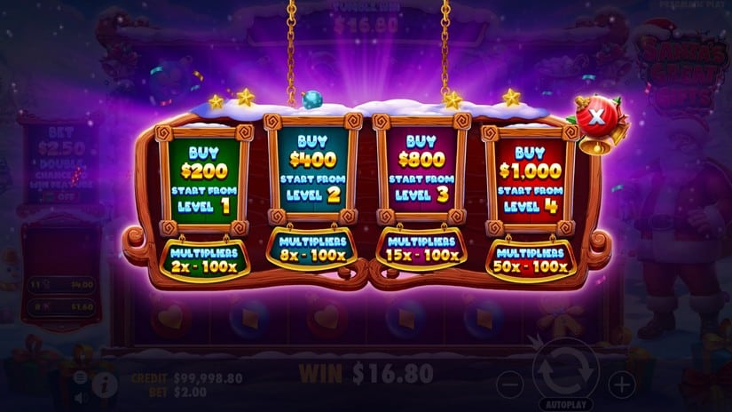 Santa’s Great Gifts slot screen 3