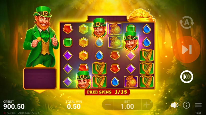 x1000 Golden Penny 2 slot screen 4