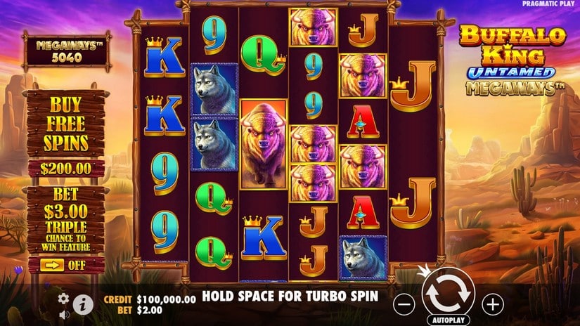 Buffalo King Untamed Megaways slot screen 1