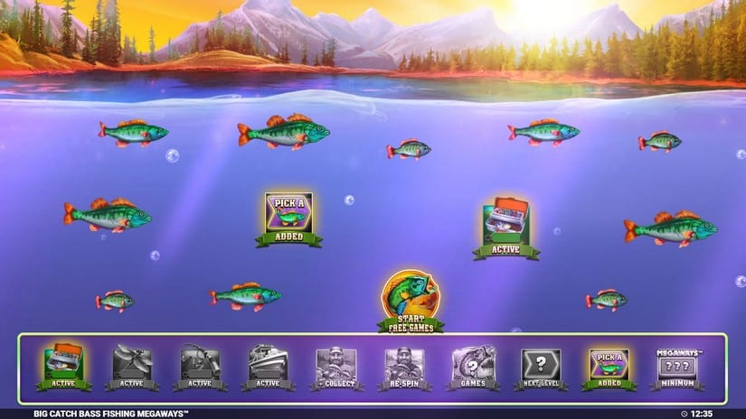 Big Catch Bass Fishing Megaways slot screen 3