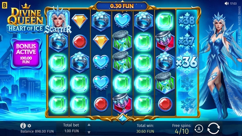Divine Queen: Heart of Ice slot screen 4