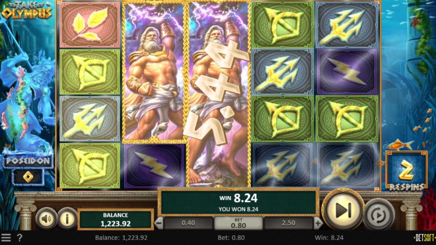 Take Olympus slot screen 2