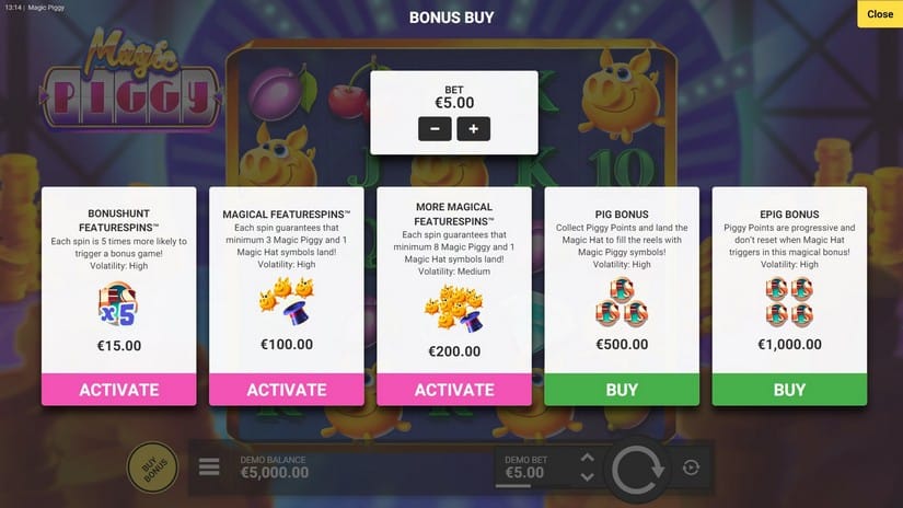 Magic Piggy slot screen 2