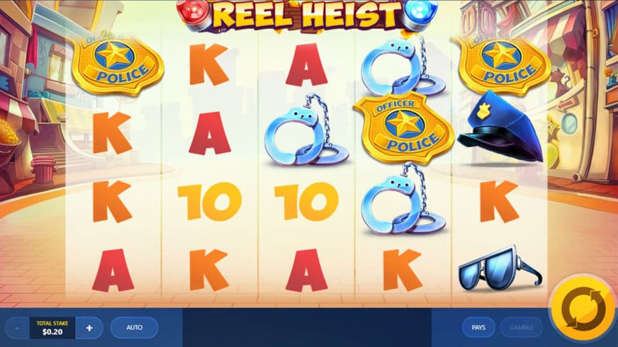 Reel Heist slot screen 1