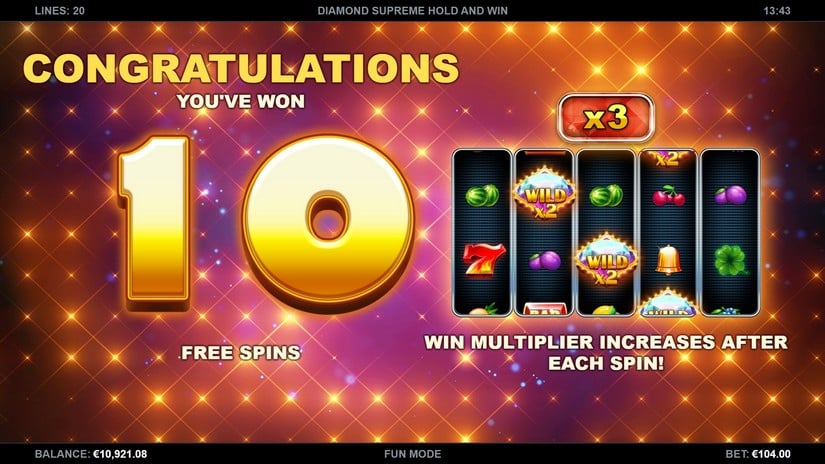 Diamond Supreme Hold and Win slot screen 4