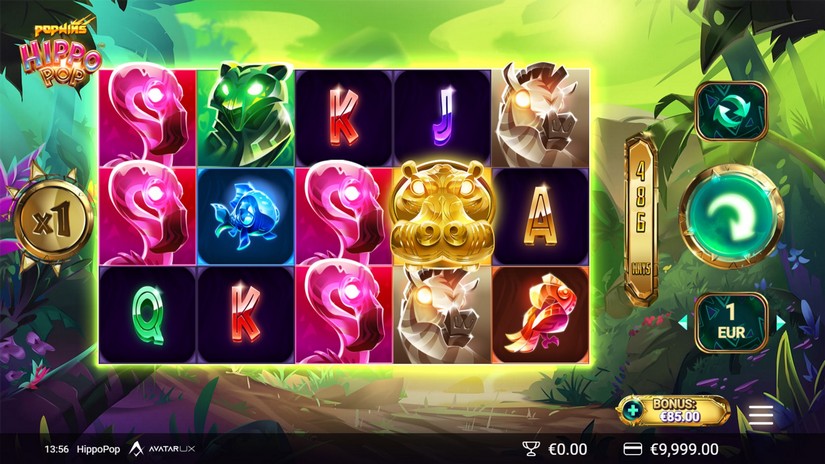 HippoPop slot screen 1