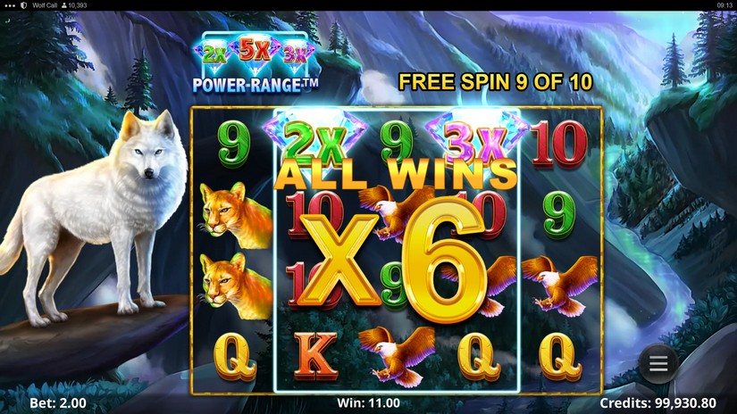 Wolf Call slot screen 5